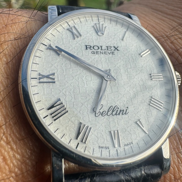 Rolex Cellini 5115 18K White Gold Ivory Anniversary Dial Men’s Watch 🔥 - Picture 4 of 14